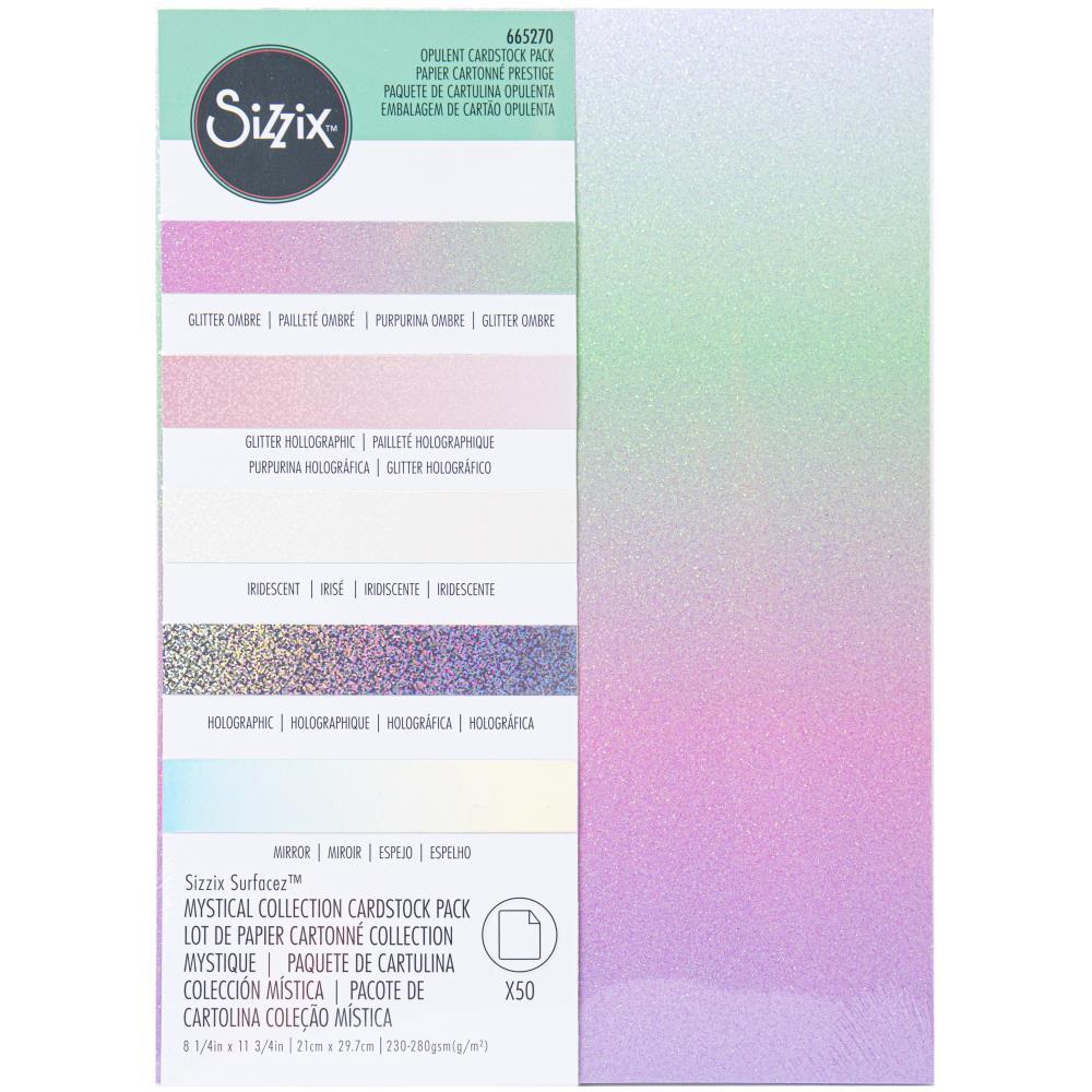 Sizzix Surfacez Opulent Cardstock Pack 8x11.5 inch 50/Pkg Mystical