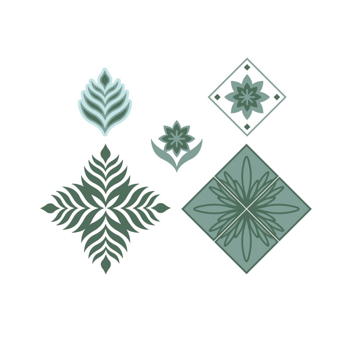 Sizzix Layered Clear Stamps Set 9PK - Geo Repeat by Lisa Jones 666144