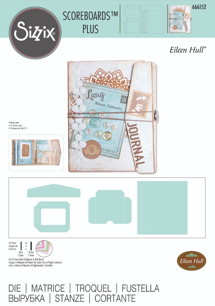 Sizzix ScoreBoards Plus Die - Frame Pocket Journal by Eileen Hull 666152