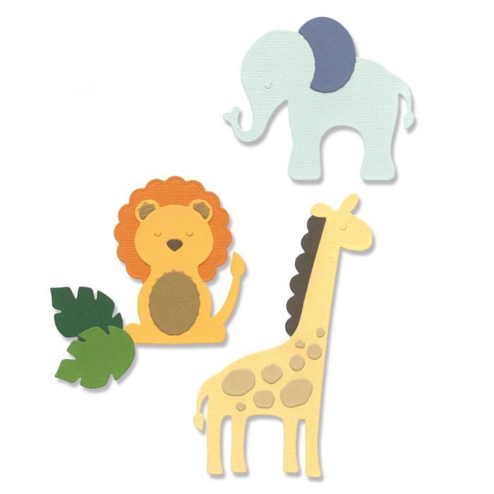 Sizzix Thinlits Die Set 8PK Basic Zoo Animals