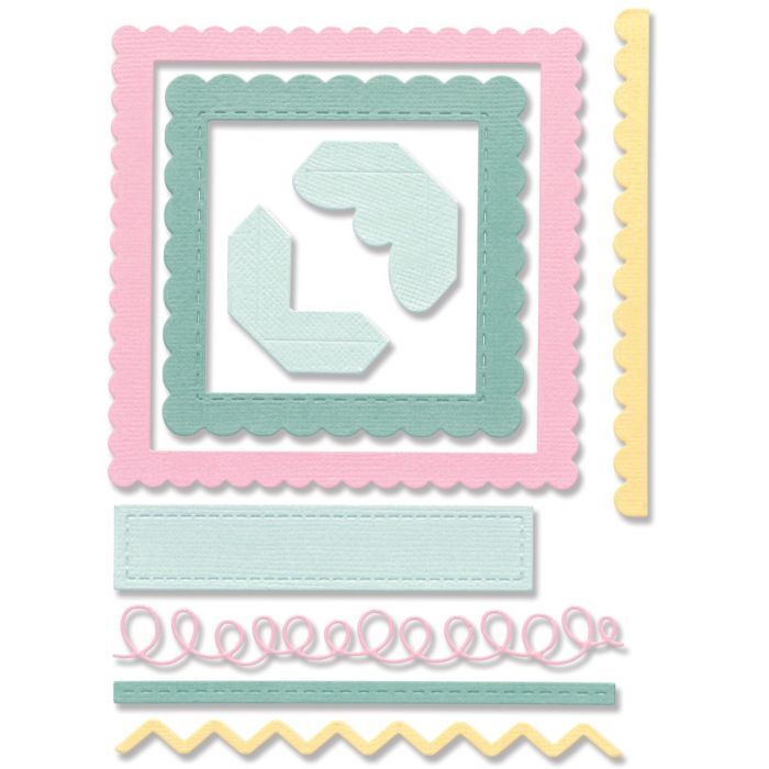 Sizzix Thinlits Die Set 9PK Fabulous Frames and Borders