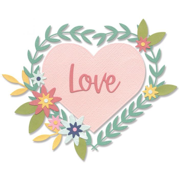 Sizzix Thinlits Die Set 9PK Hello Love