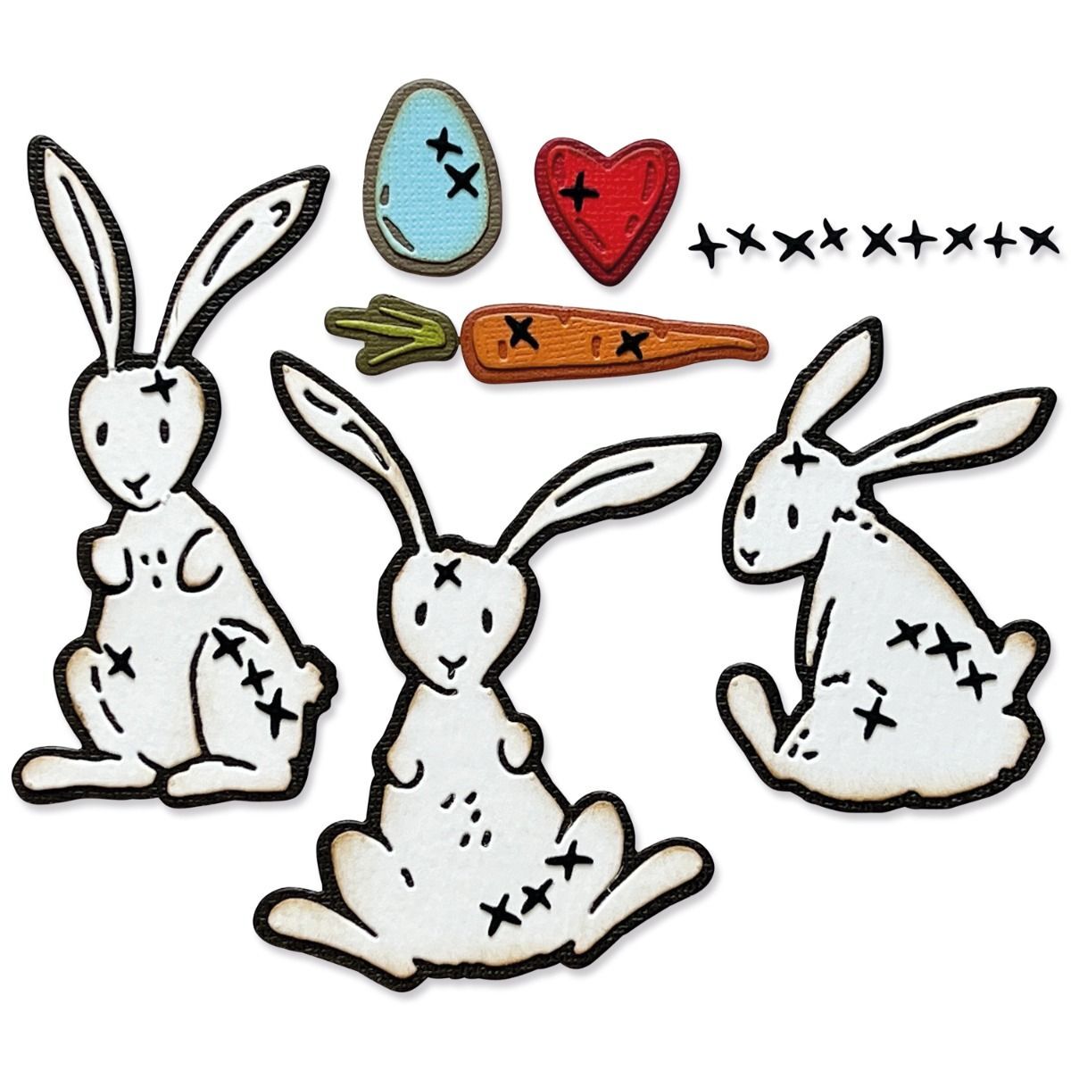 Sizzix Thinlits Die Set 15PK - Bunny Stitch by Tim Holtz 666293