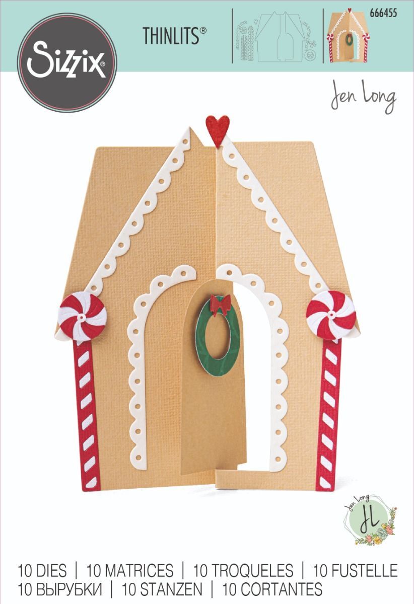 Sizzix Thinlits Die Set 10PK Gingerbread House