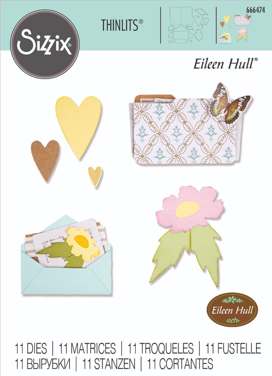 Sizzix Thinlits Set Di 2 Fustelle - Piume Fantasia - Per Creazioni Scrapbooking E Biglietti, Dimensioni 11,3 X 3,8 Cm E 11,4 X 6,5 Cm