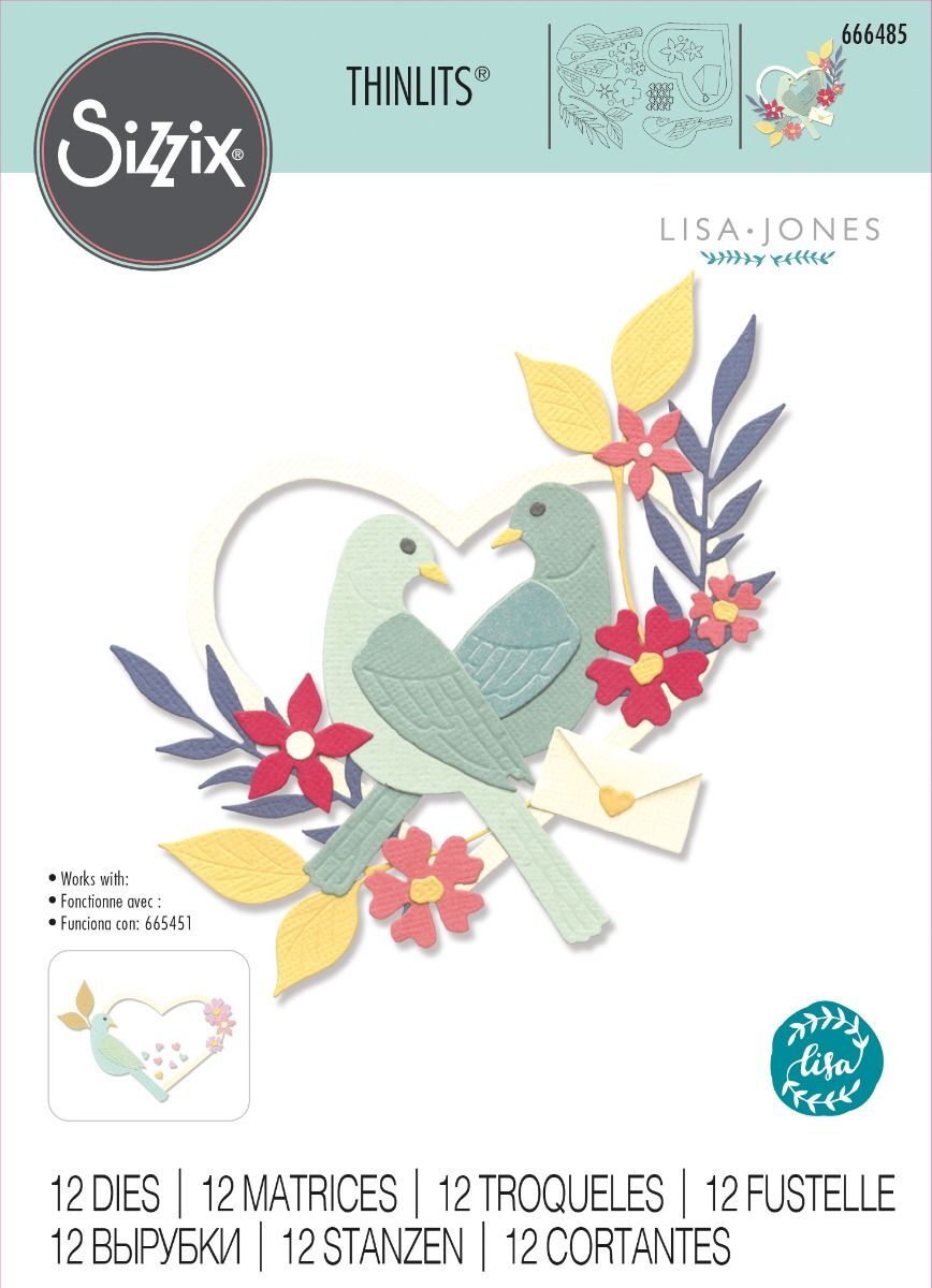 Sizzix Thinlits Die Set 12PK Sweet Birds