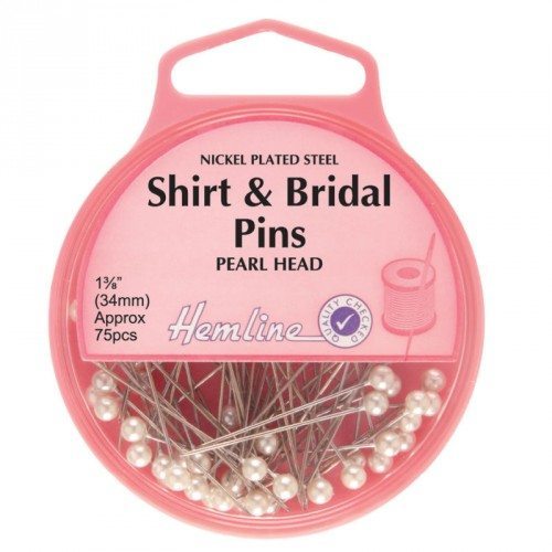 Pins Hemline Shirt & Bridal Pins Pearl Head 