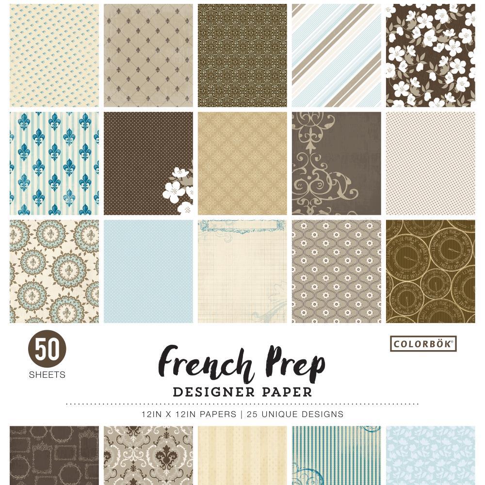 Colorbok 12x12 Paper 50/Pk 100gsm French Prep