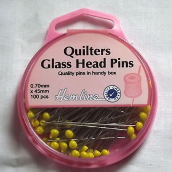 Pins - Quilting Extra Long 45mm 100pcs In Handy Re-Useable Box