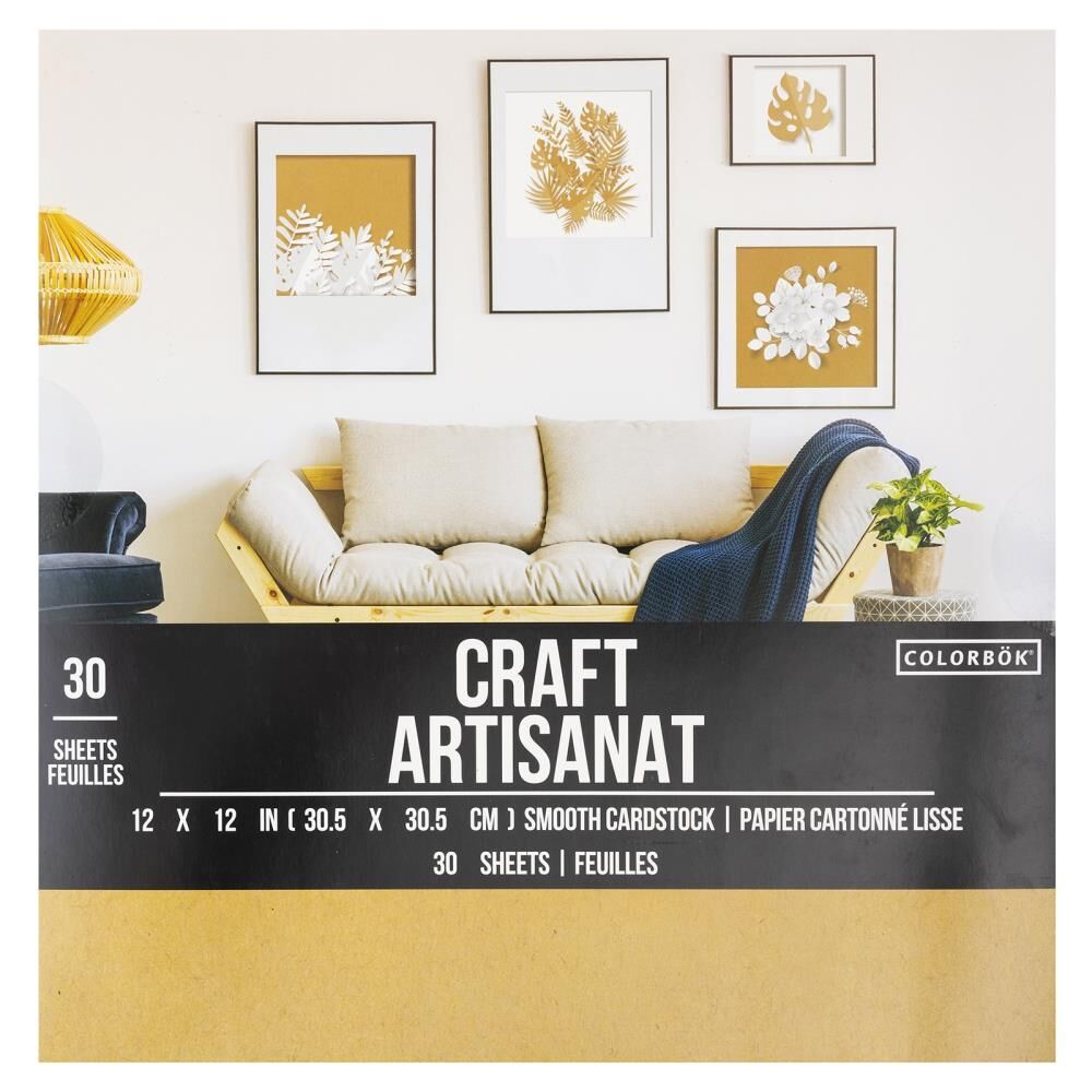 Colorbok 210gsm Smooth Cardstock 12x12 30 Pack Kraft