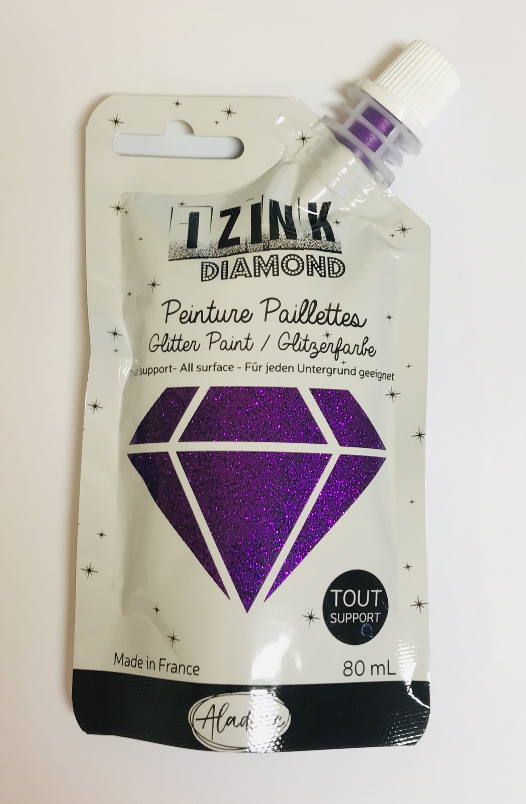 Izink Diamond Glitter Paint 80ml Violet