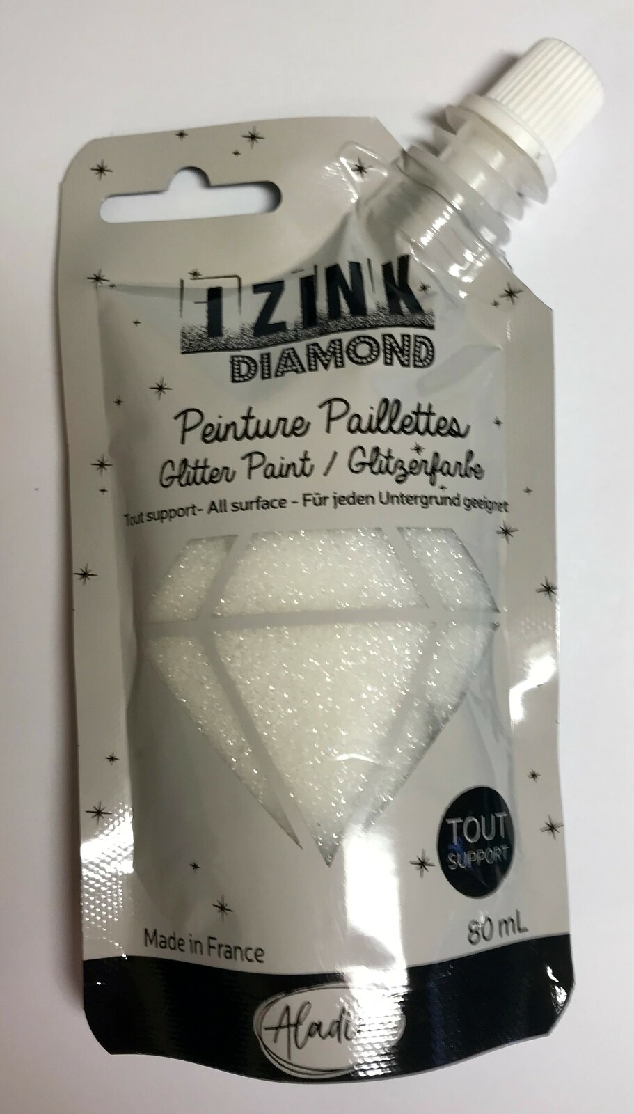 Izink Diamond Glitter Paint 80ml Nacre (White)