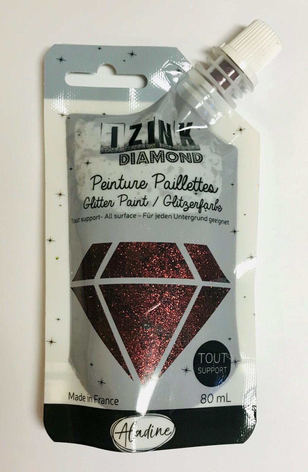 Izink Diamond Glitter Paint 80ml Marron (Chestnut Brown)