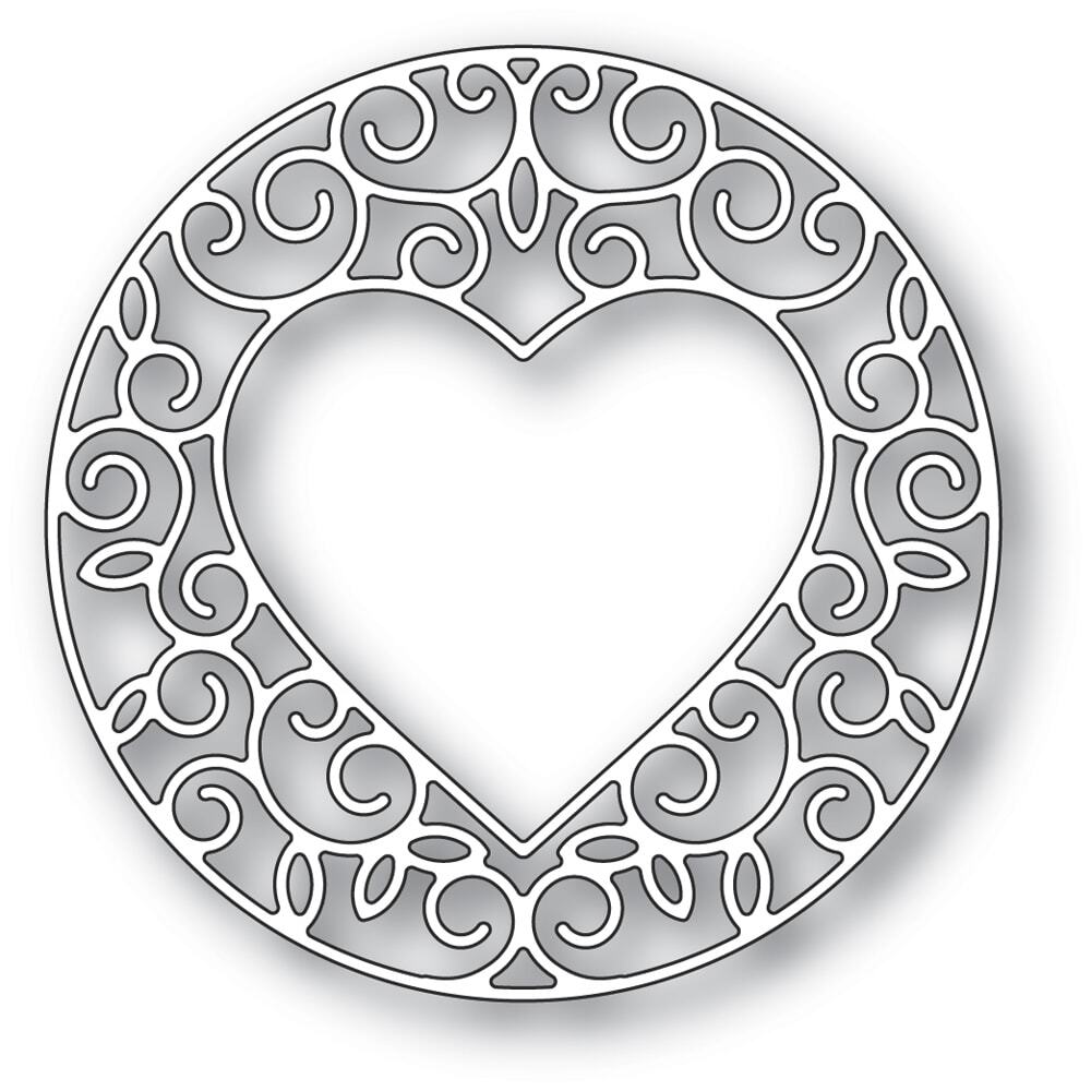 Memory Box Die Gilded Heart Circle 94388