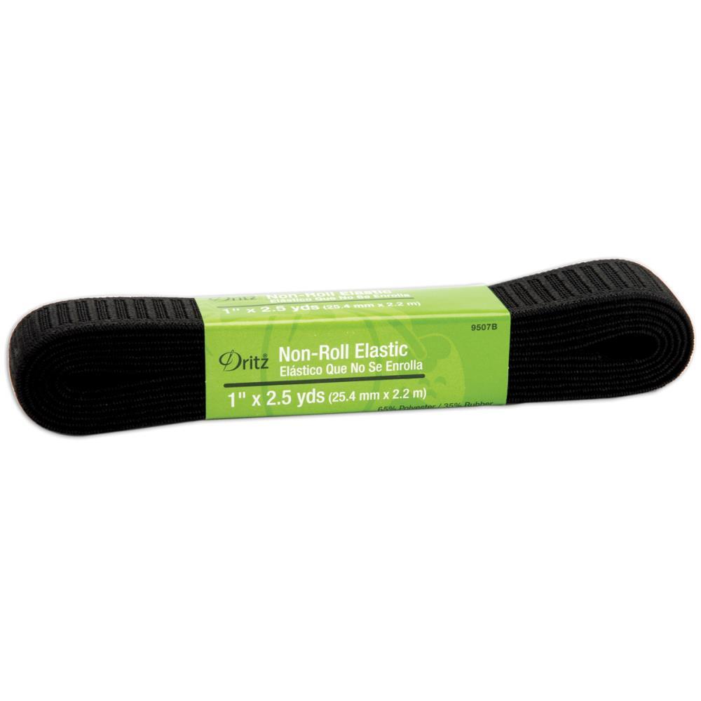 Dritz Elastic Non Roll Woven Black 2.54cm x 2.29m