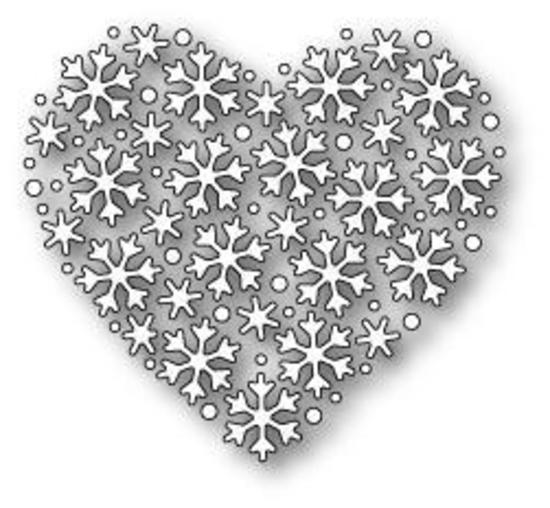 Memory Box Die Snowflake Heart 99031 