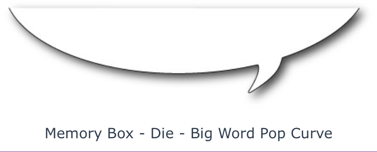 Memory Box Die - Big Word Pop Curve 99047