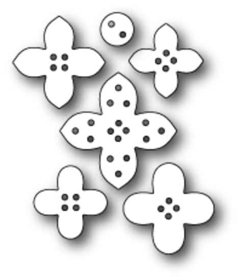 Memory Box Die Plush Flower Buttons 99412 