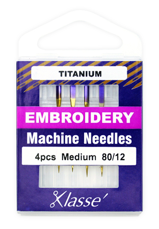 Klasse Machine Embroidery Needles 80/12 Titanium