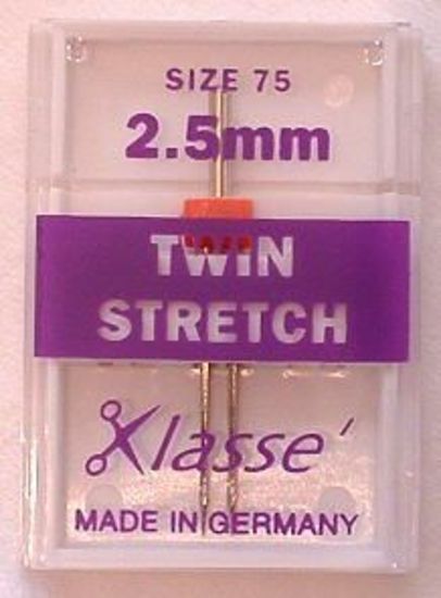 Klasse Stretch Twin Needles 2.5mm Size 75/11 