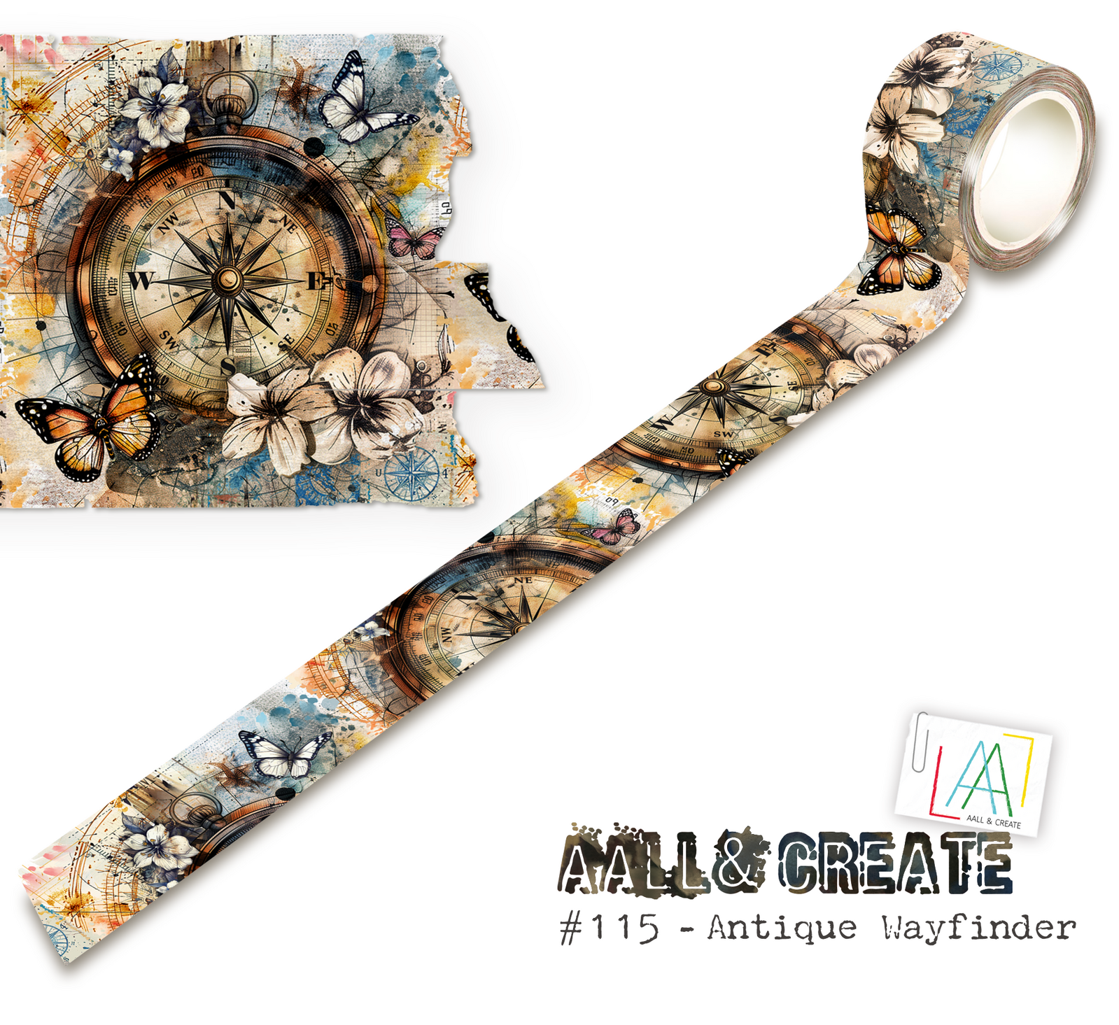 AALL & Create Washi Tape - Antique Wayfinder