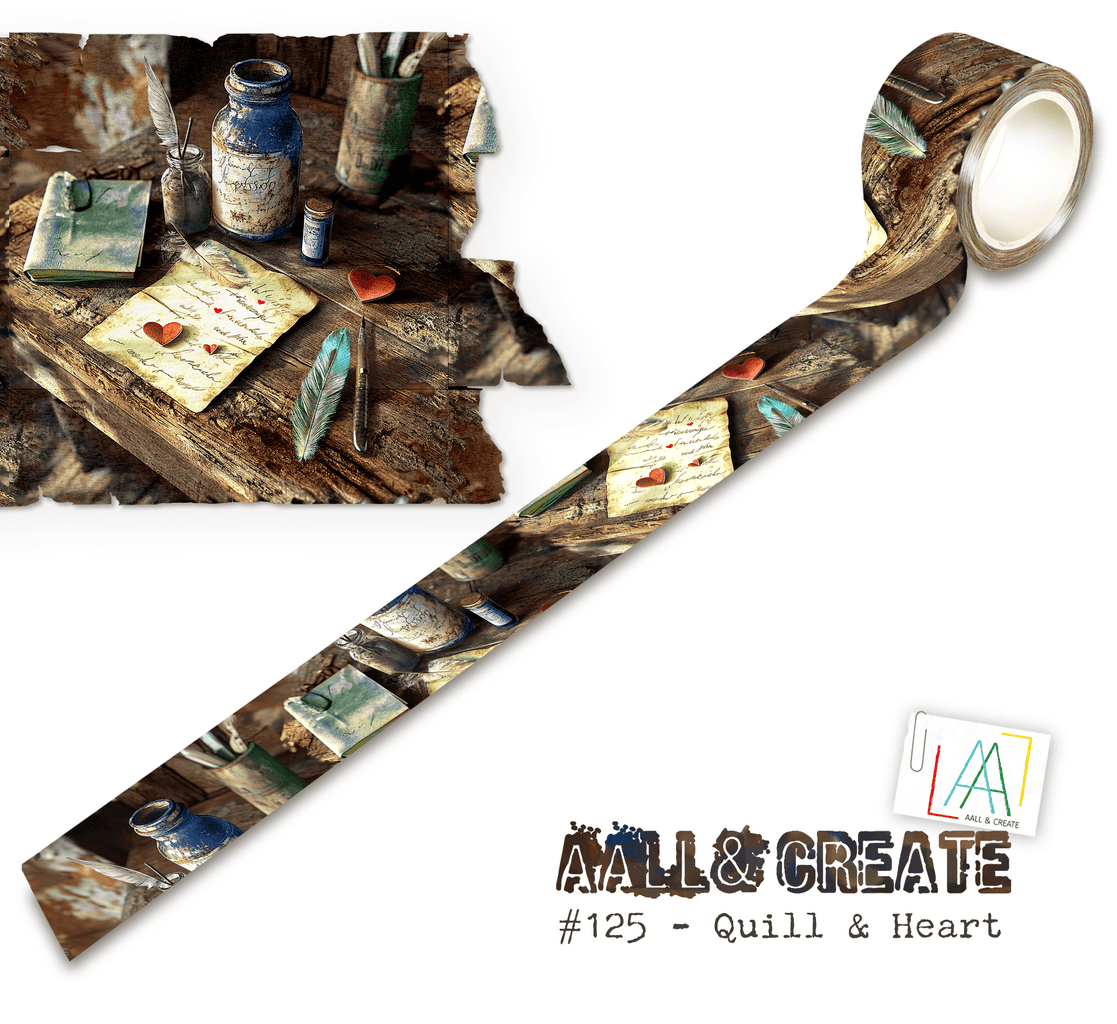 AALL & Create Washi Tape - Quill & Heart (Layer-It-Up!)