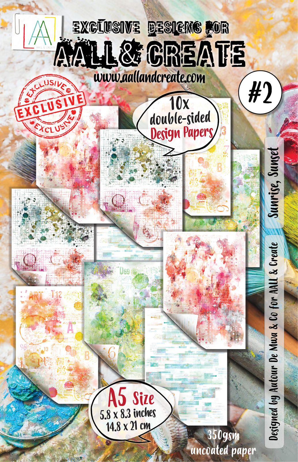 AALL & Create Sunrise, Sunset A5 Paper Pack - 10 Sheets