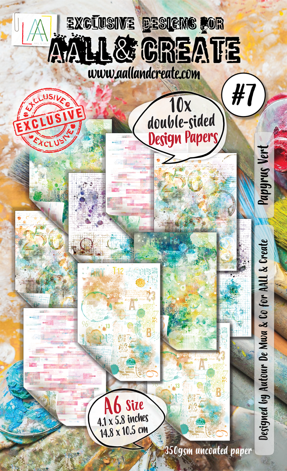 AALL & Create Papyrus Vert A6 Paper Pack - 10 Sheets