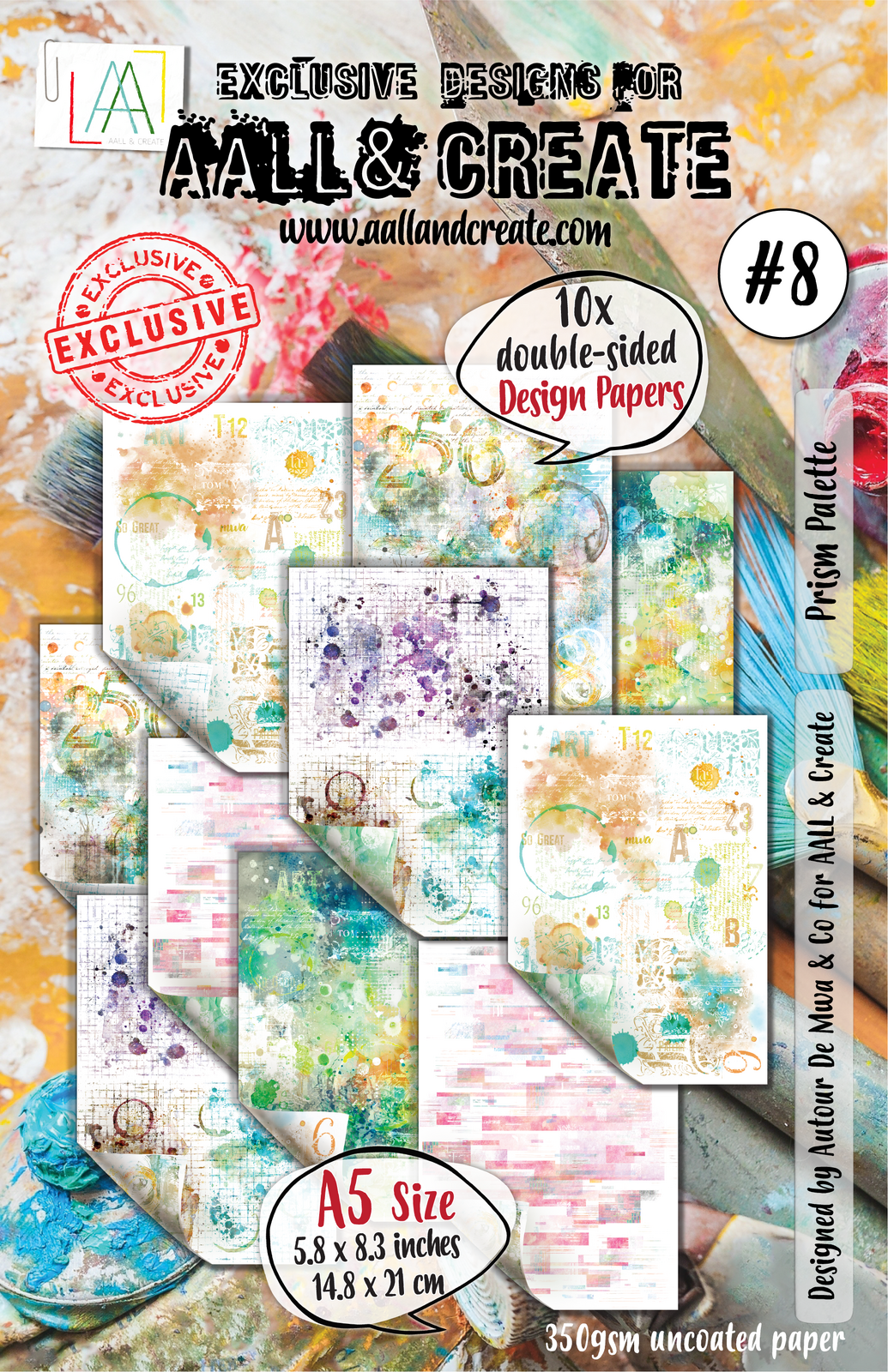 AALL & Create Prism Palette A5 Paper Pack - 10 Sheets
