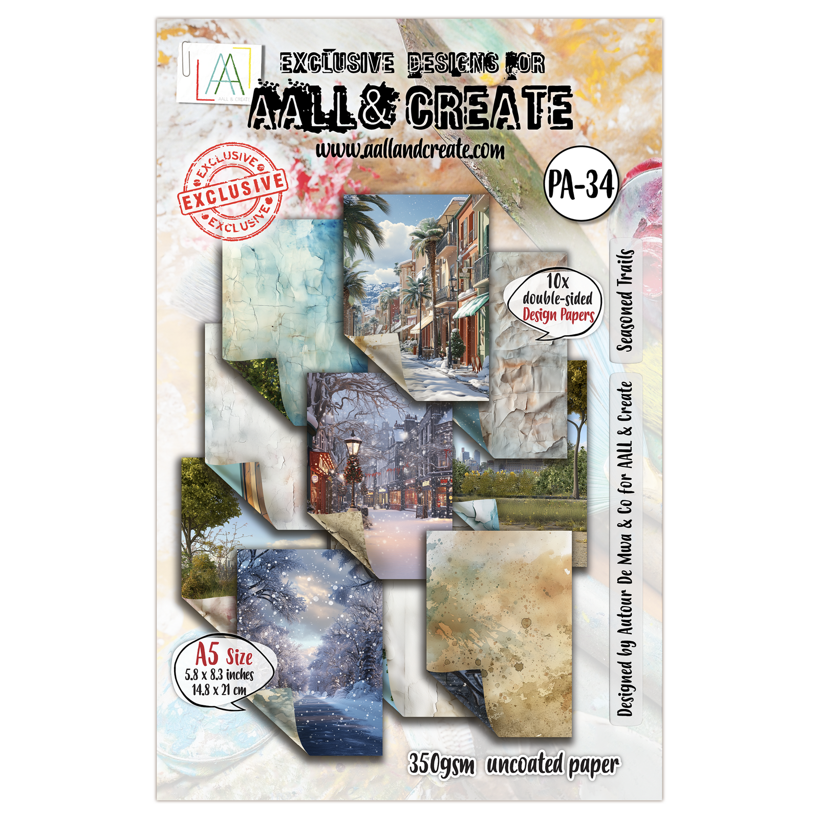 AALL & Create Seasoned Trails A5 Paper Pack - 10 Sheets