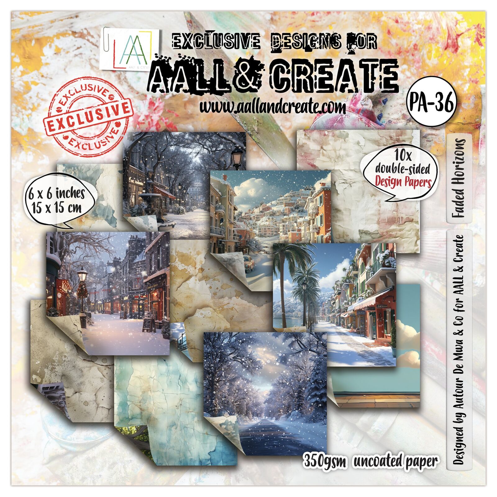 AALL & Create Faded Horizons 6in Paper Pack - 10 Sheets