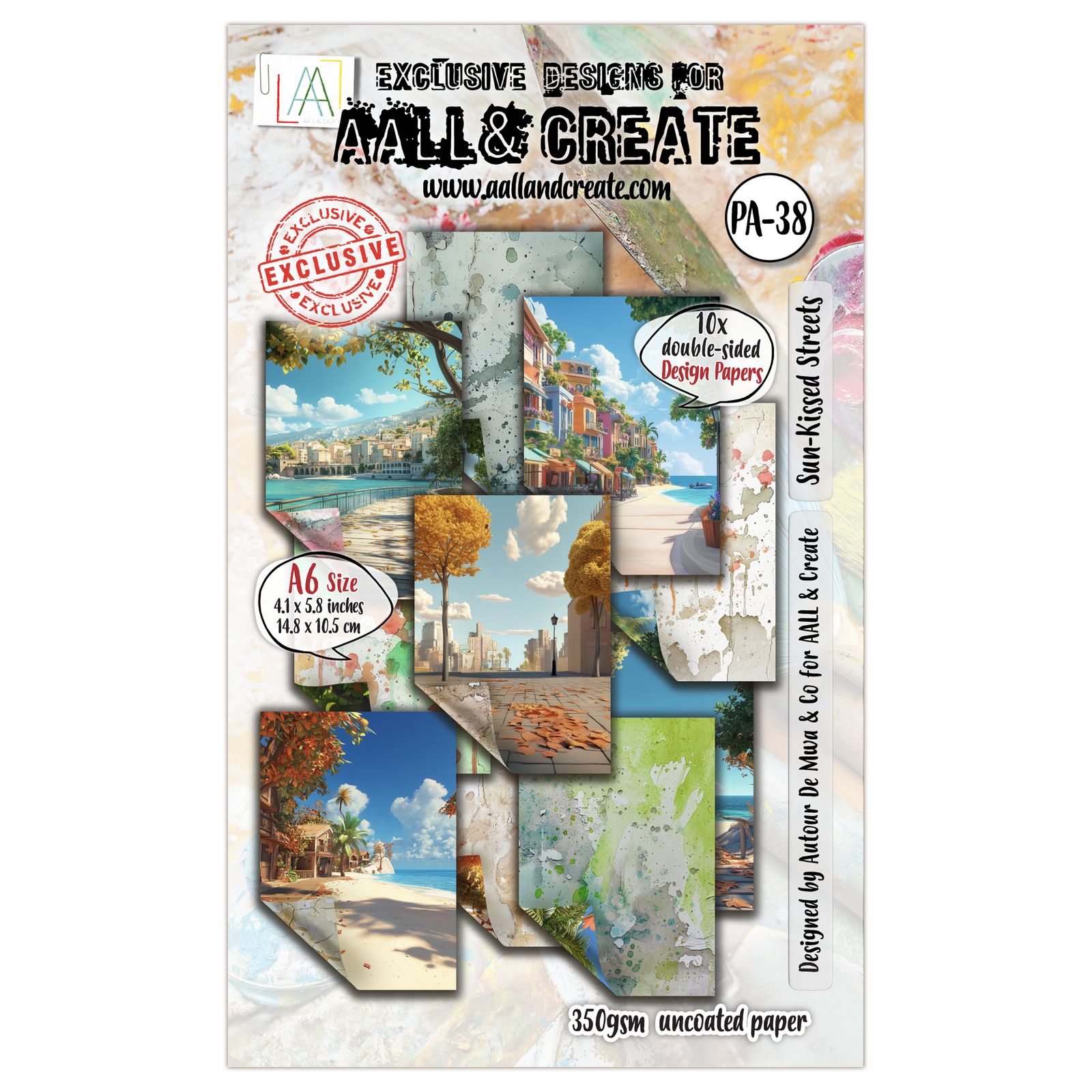 AALL & Create Sun-Kissed Streets A6 Paper Pack - 10 Sheets