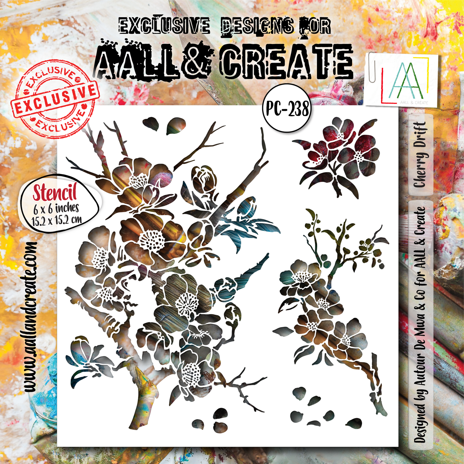 AALL & Create Stencil - Cherry Drift