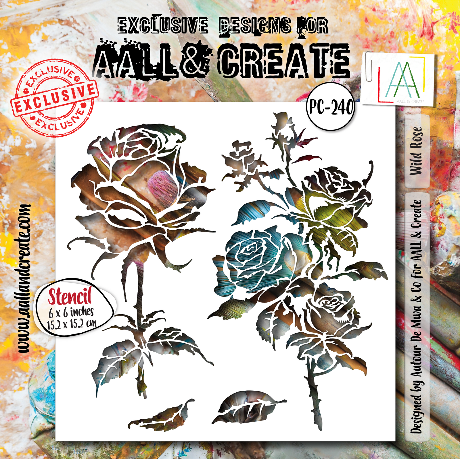 AALL & Create Stencil - Wild Rose