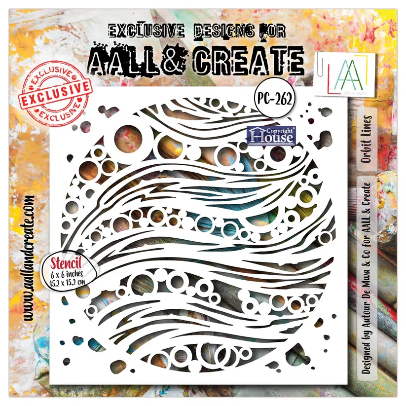 AALL & Create Stencil - Orbit Lines