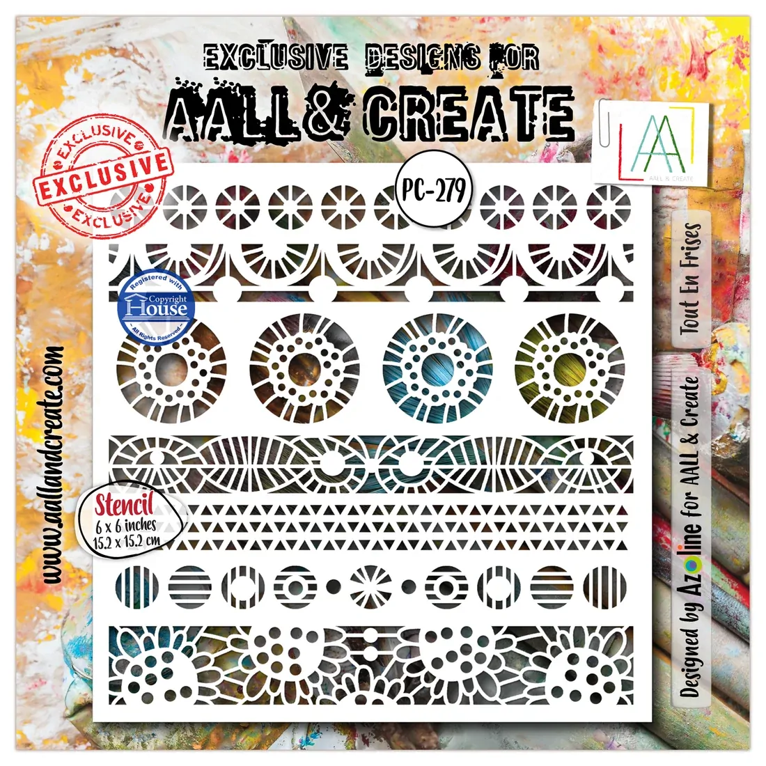 AALL & Create Stencil - Tout En Frises