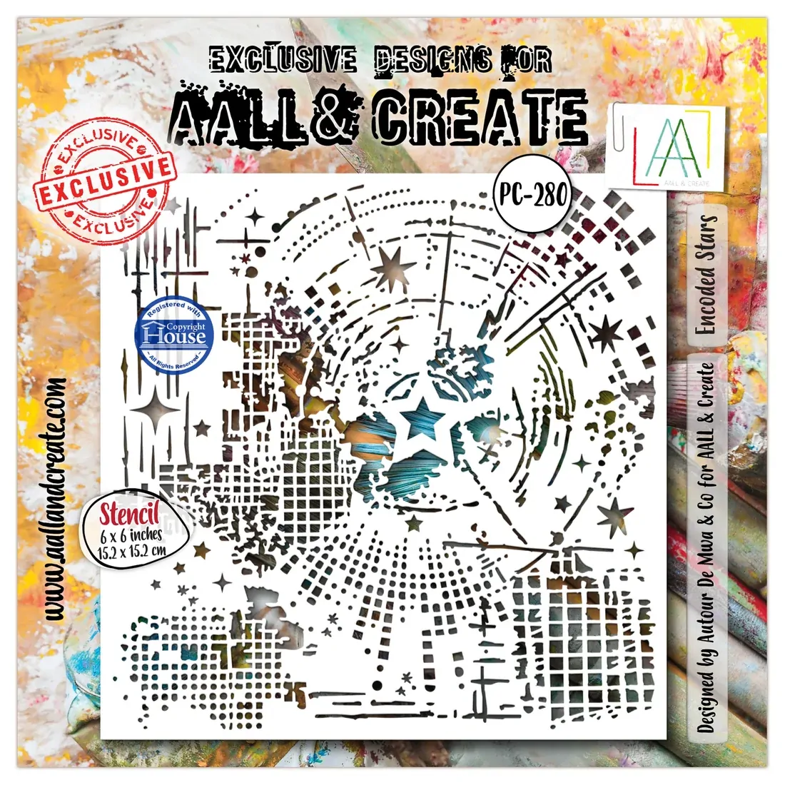AALL & Create Stencil - Encoded Stars