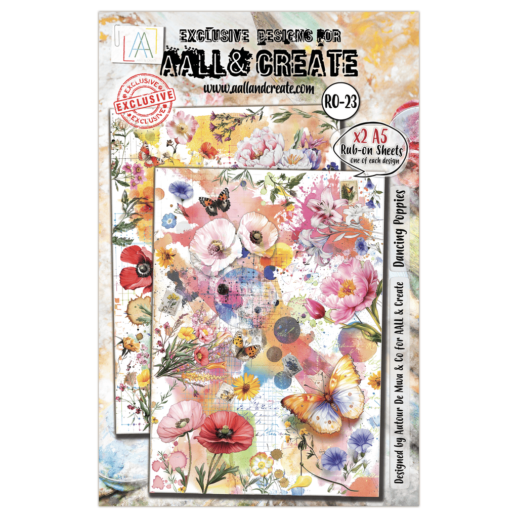 AALL & Create Rub-Ons - Dancing Poppies