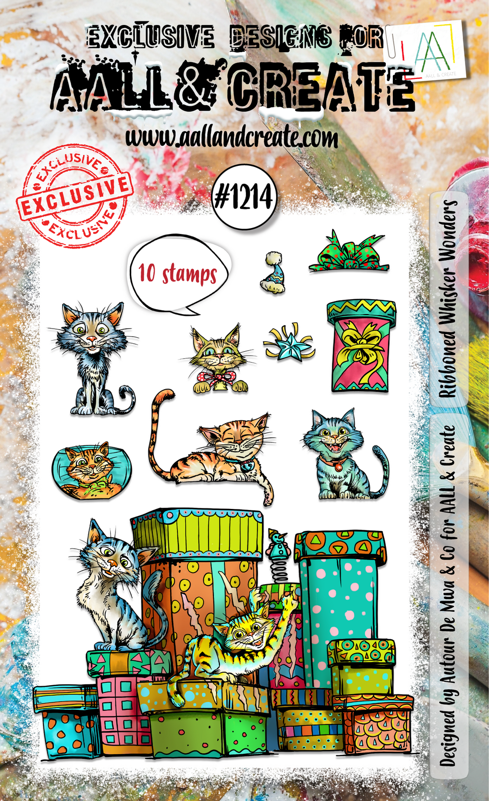 AALL & Create Stamp Set - Ribboned Whisker Wonders
