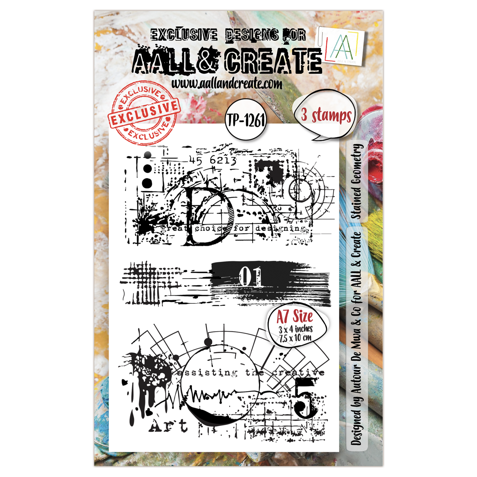 AALL & Create Stamp Set - Stained Geometry