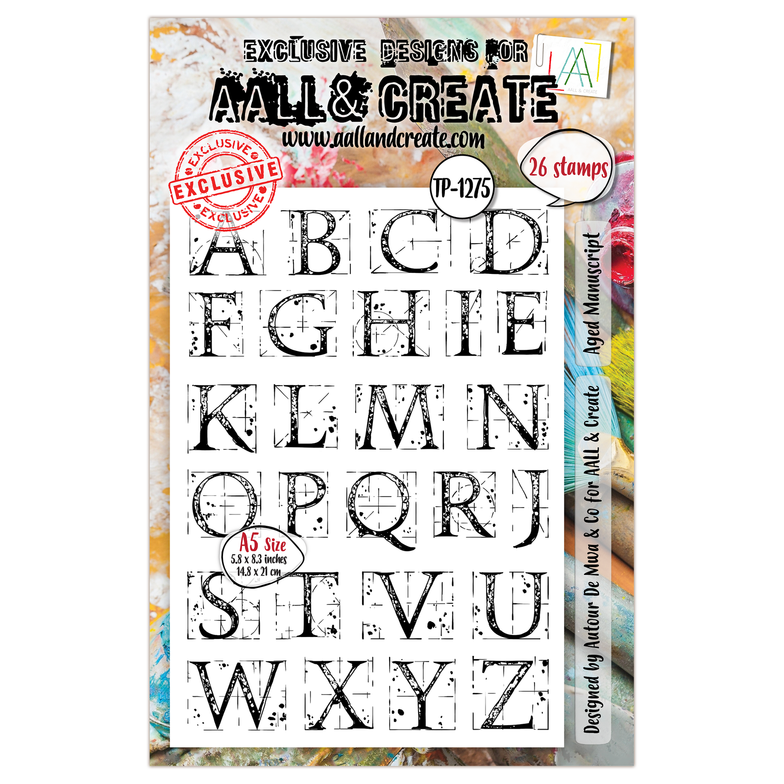 AALL & Create Stamp Set - Aged Manuscript