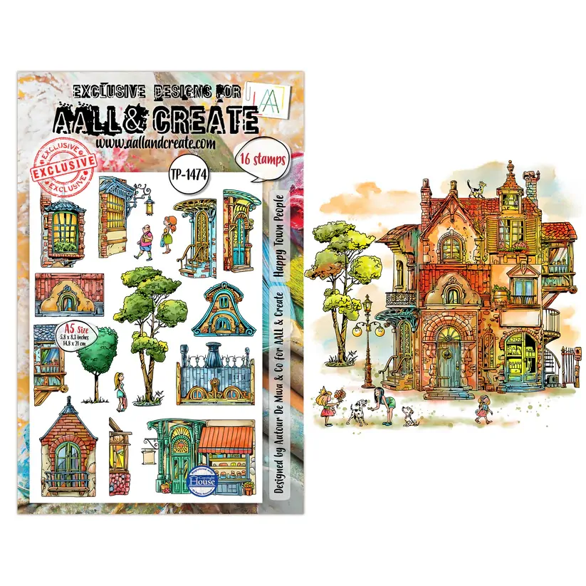 AALL & Create A5 Stamp Set - Scribble Splash
