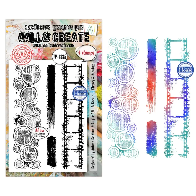 AALL & Create A6 Stamp Set - Circles and Strokes