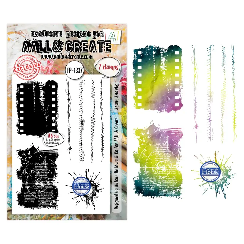 AALL & Create A6 Stamp Set - Sewn Sparks