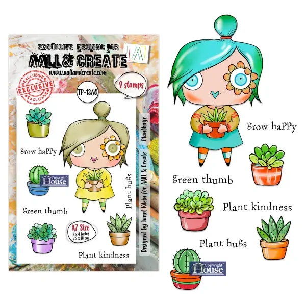 AALL & Create A7 Stamp Set - Plant Hugs