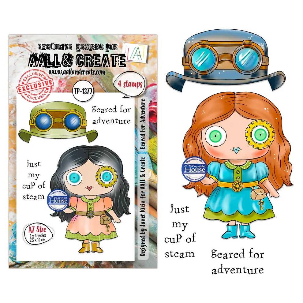 AALL & Create A7 Stamp Set - Geared For Adventure