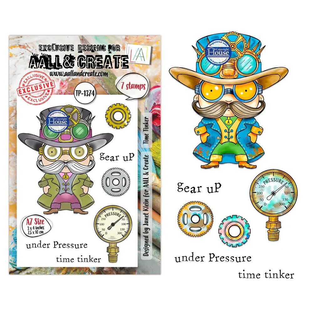 AALL & Create A7 Stamp Set - Time Tinker
