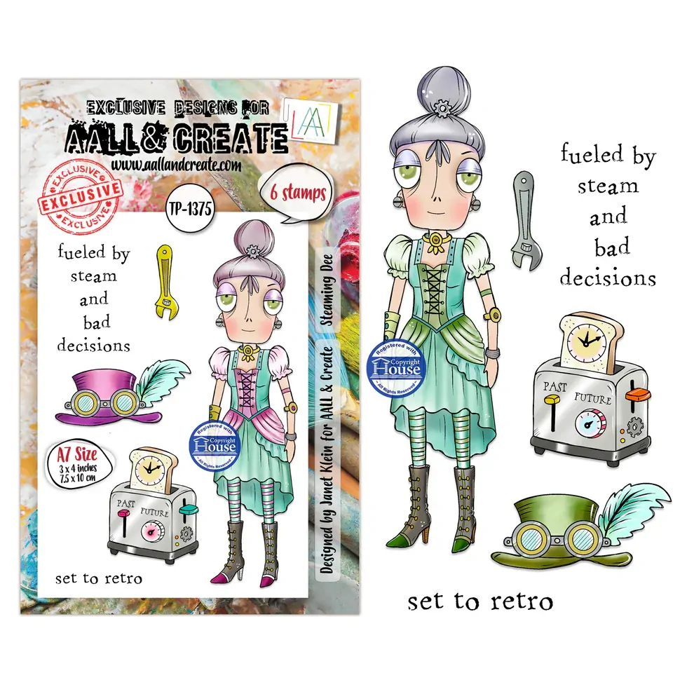 AALL & Create A7 Stamp Set - Steaming Dee