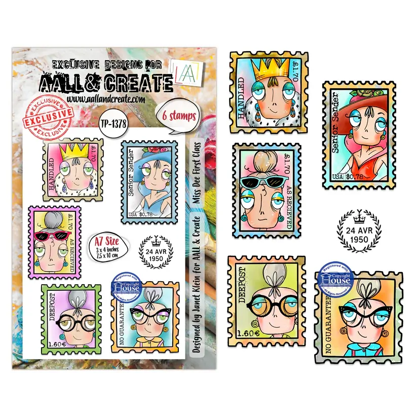 AALL & Create A7 Stamp Set - Miss Dee First Class