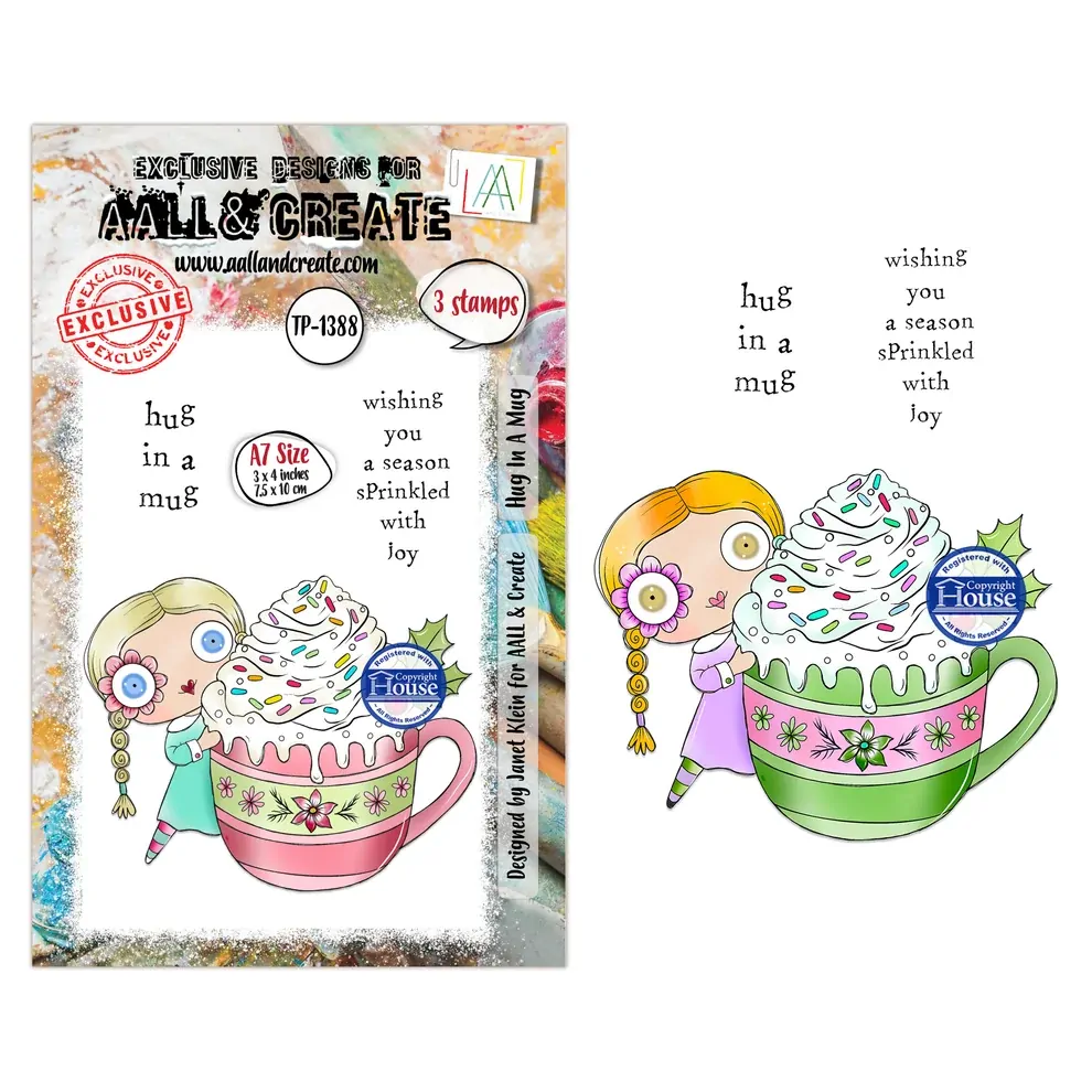 AALL & Create A7 Stamp Set - Hug in a Mug